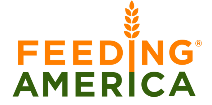 The Feeding America logo is an example of excellent graphic design because of its illustration of wheat and clean typeface.