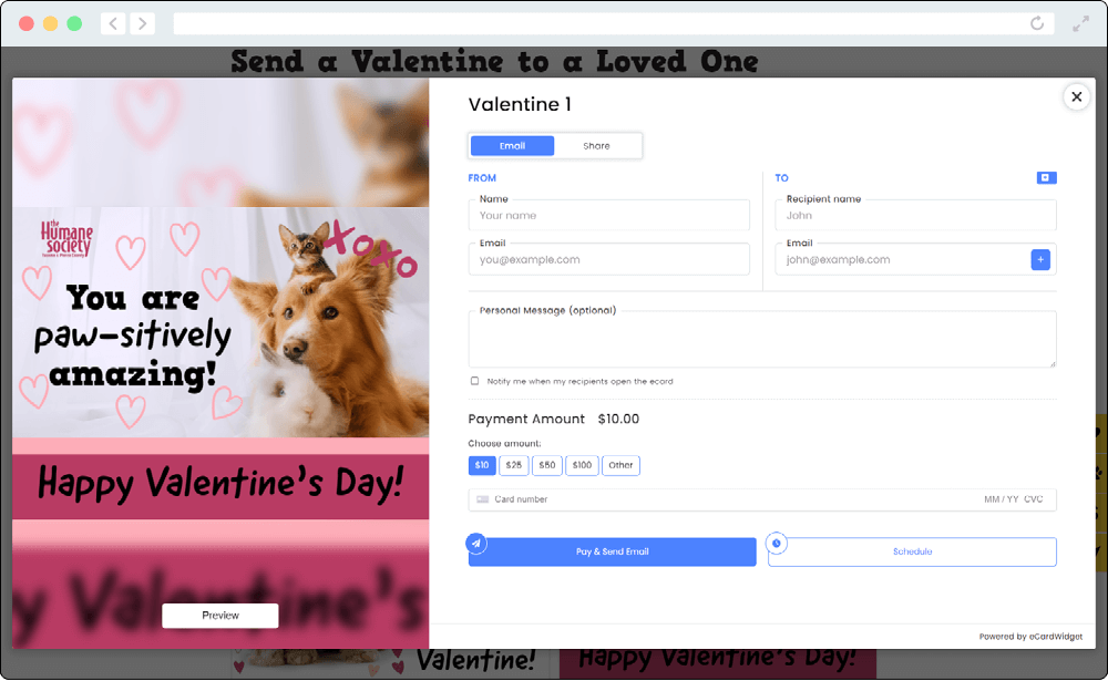 Offer fundraising eCards in exchange for donations.