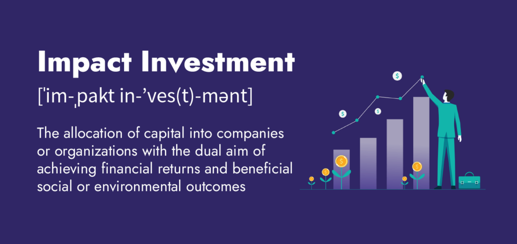 This graphic defines the term Impact Investment.